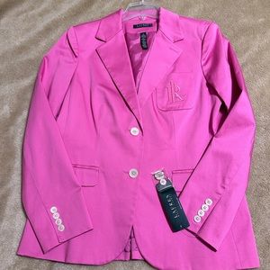 LAUREN RALPH LAUREN FUSCHIA/HOT PINK WOMEN BLAZER SIZE 14